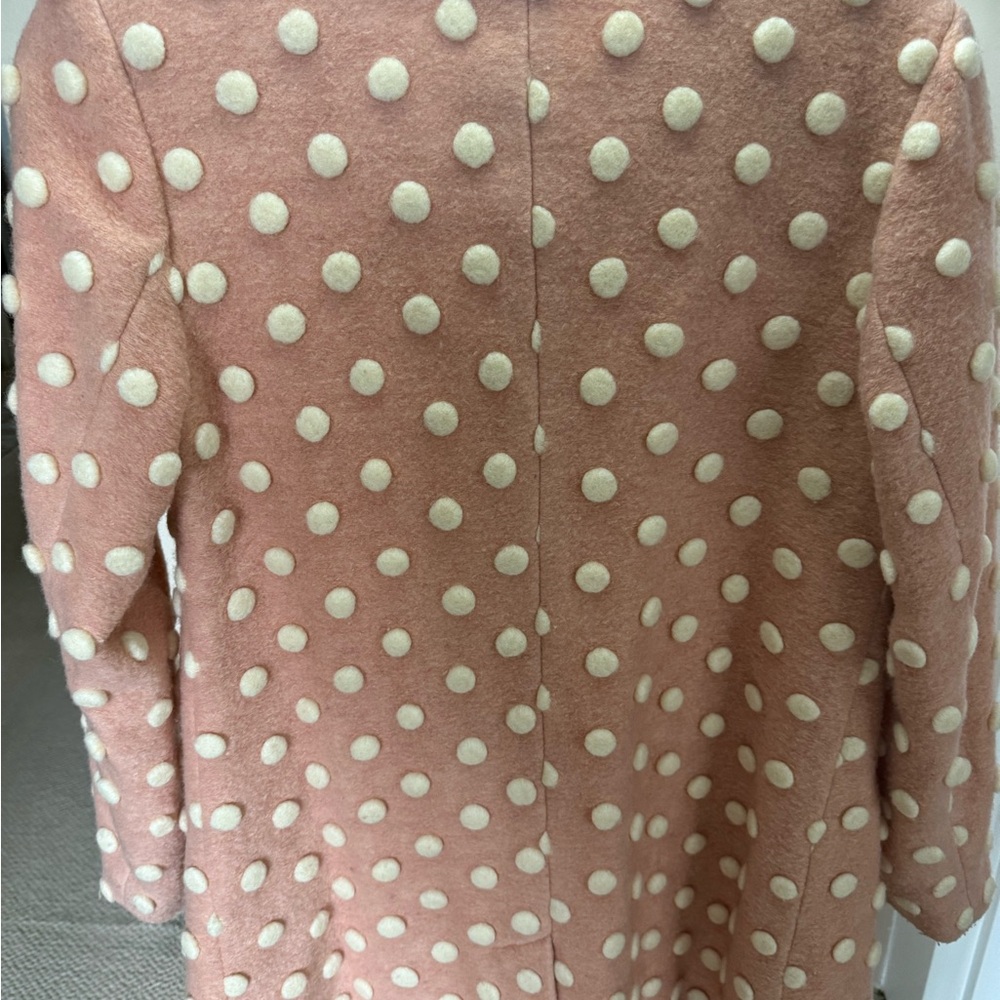 Modcloth Pink Polka Dot Women's Coat - Picture 8 of 14